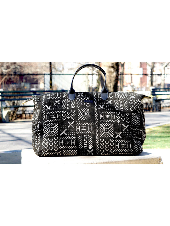 Niamey Weekender Bag  Black Square (Large)