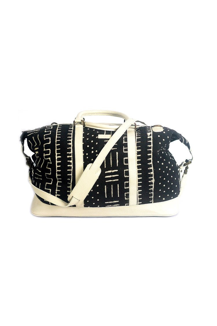 Ivory. B front: Bamako Weekender bag Black & White